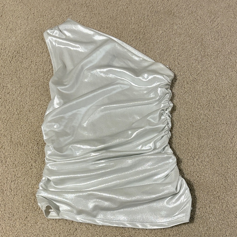 H&M One-Shoulder Ruched Top